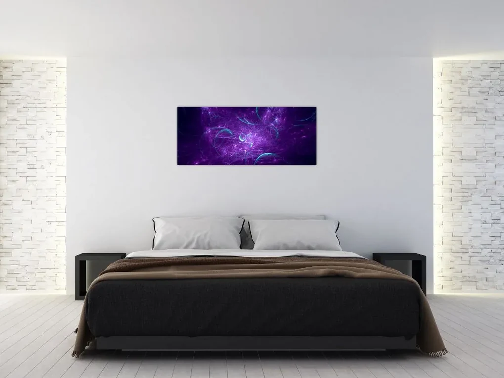 Obraz modernej modrej abstrakcie (120x50 cm)