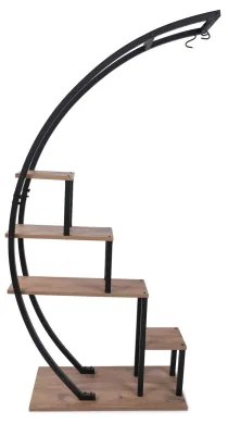 Stojan na kvetiny GARDEN 180x85 cm hnedá/čierna