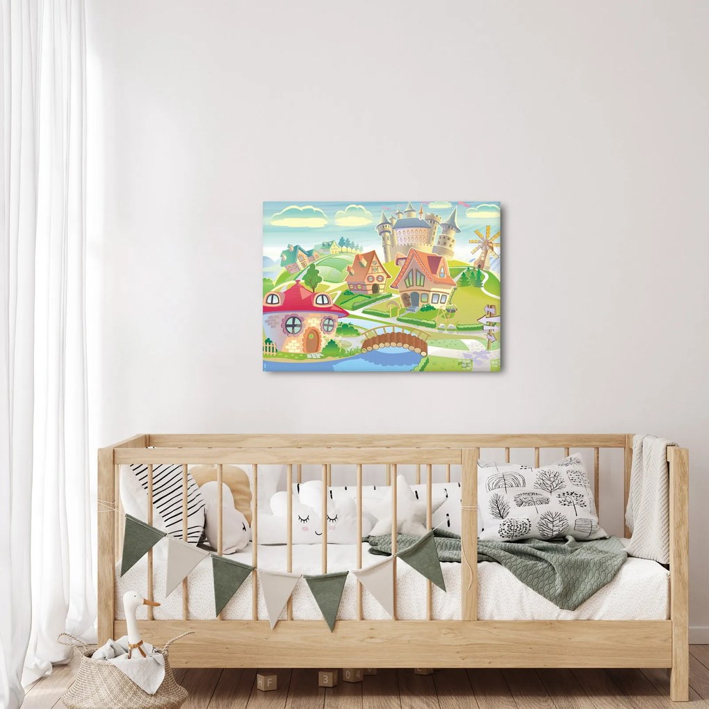 Obraz - Farebné mestečko (70x50 cm)