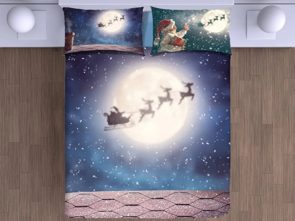 Gipetex Natural Dream 3D talianská obliečka 100% bavlna Christmas night - 140x200 / 70x90 cm