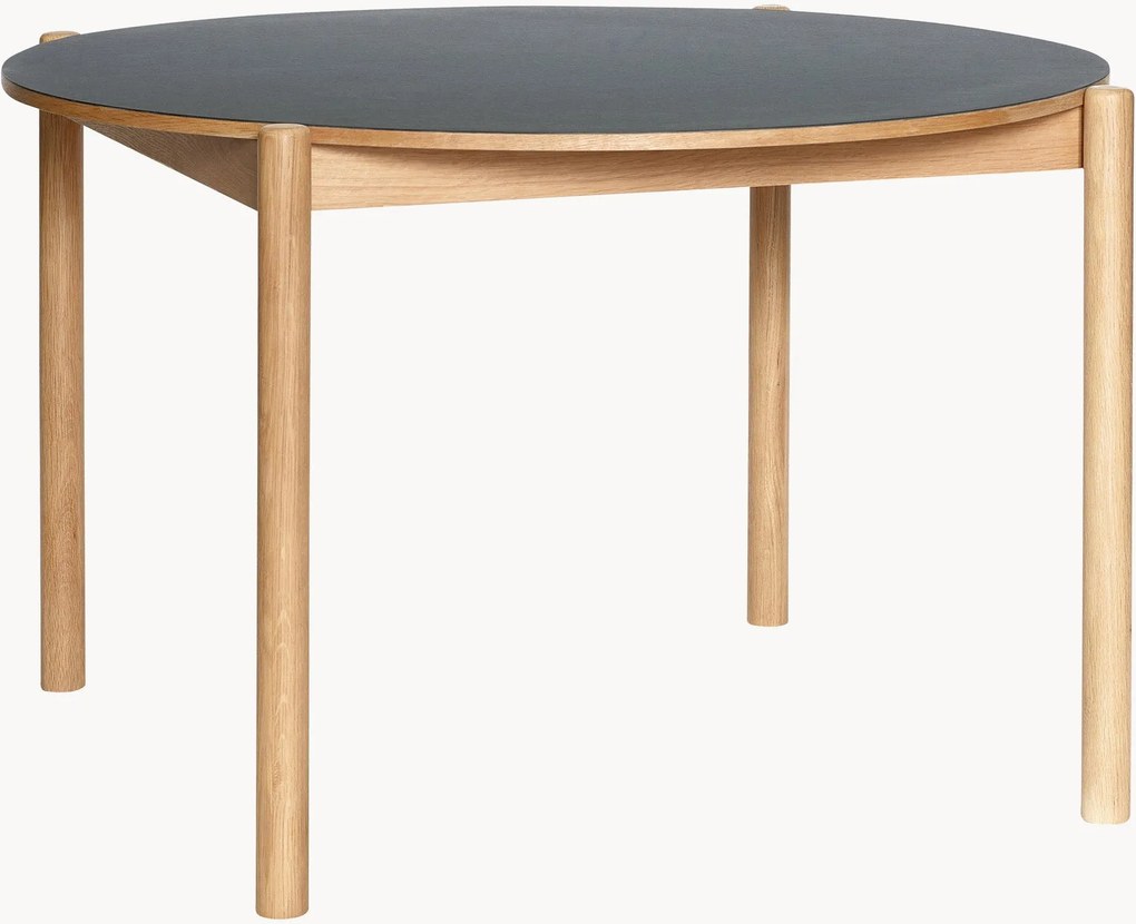 Okrúhly jedálenský stôl's linoleovým povrchom Oblique, Ø 115 cm
