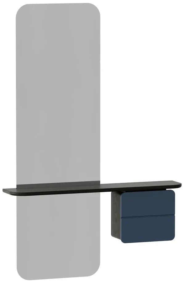 Predsieňová zostava v dekore duba v čierno-petrolejovej farbe One More Look – UMAGE