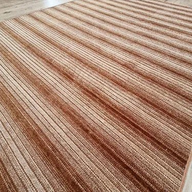 Pruhovaný koberec Saloon TERRA v červenej farbe – nízky vlas Rozmer: 60x100 cm
