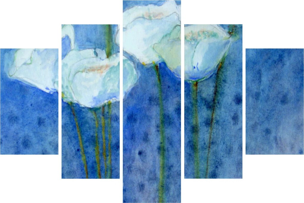 Obraz - Biele tulipány (150x105 cm)