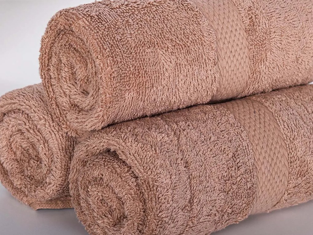XPOSE® Froté uterák VERONA 3 ks - hnedý 30x50 cm