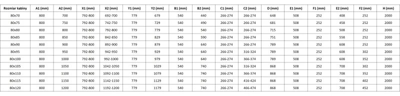 Mexen Lunar, L Duo výklopný sprchový kút 80 x 75 cm, 8mm číre sklo, biely profil, 834L-080L-075P-20-00