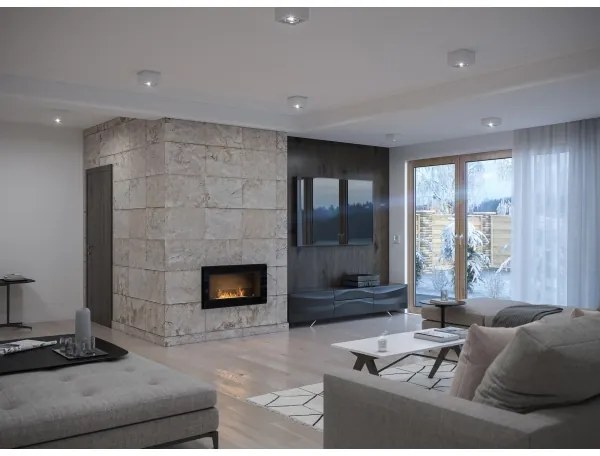 InFire - Vstavaný BIO krb 49x90 cm 3kW čierna