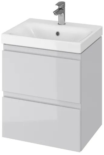Cersanit Moduo, závesná umývadlová skrinka 50cm, šedá lesklá, S929-011