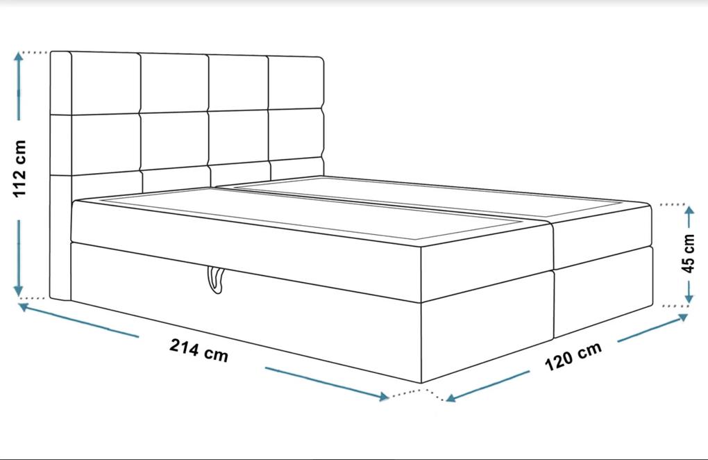 PROXIMA.store - Kontinentálna boxspring posteľ NIKKI ROZMER: 140 x 200 cm, TYP MATRACA: TAŠTIČKOVÉ PRUŽINY, VRCHNÝ MATRAC (TOPPER): BEZ TOPPERU