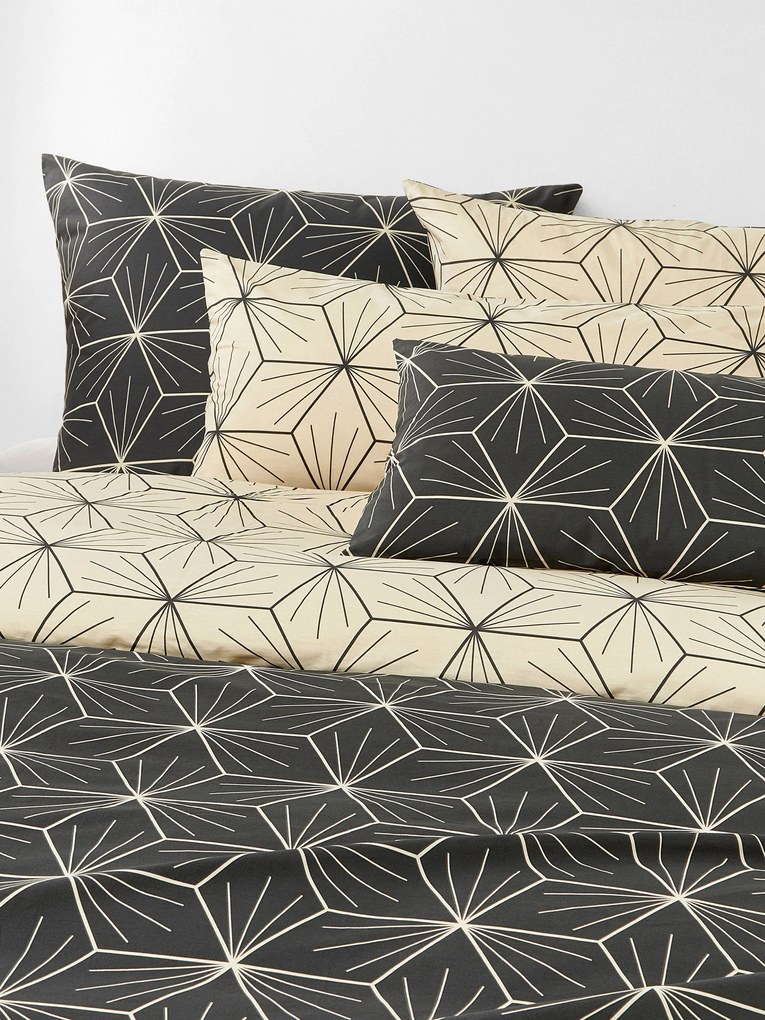 Obojstranná bavlnená obliečka na paplón's geometrickou potlačou Ilda