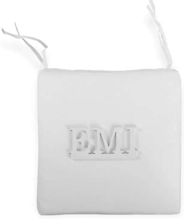 Sedák na stoličku biely 40x40 cm EMI