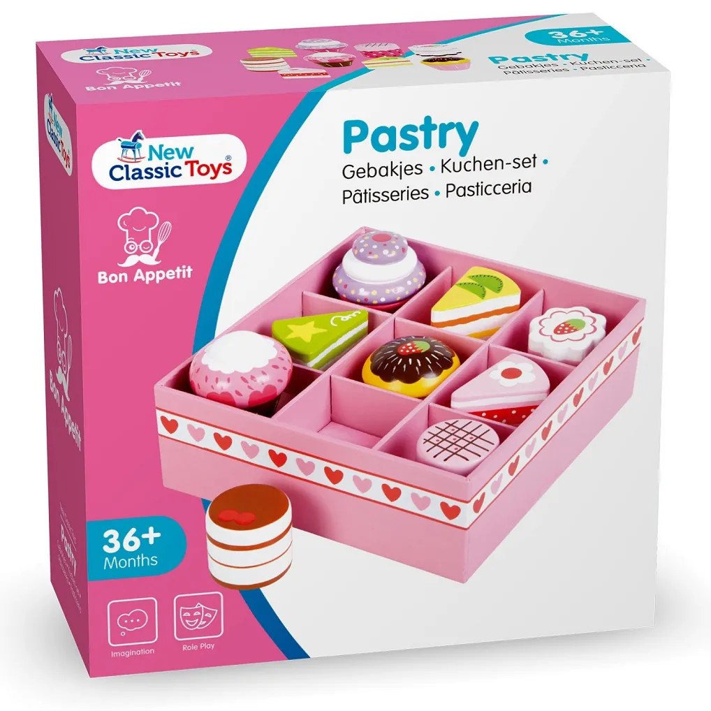 Drevená súprava - tortičky v darčekovej škatuli