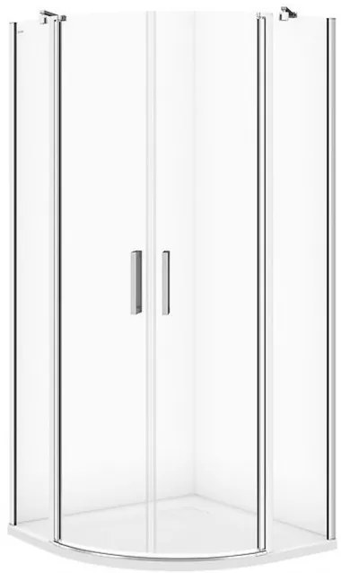 Cersanit Moduo, štvrťkruhový sprchovací kút 80x80x195cm, 6mm číre sklo, chrómový profil, S162-018