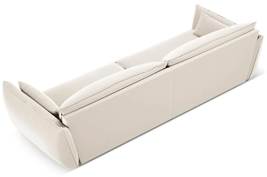 Béžová zamatová pohovka 248 cm Vanda – Mazzini Sofas