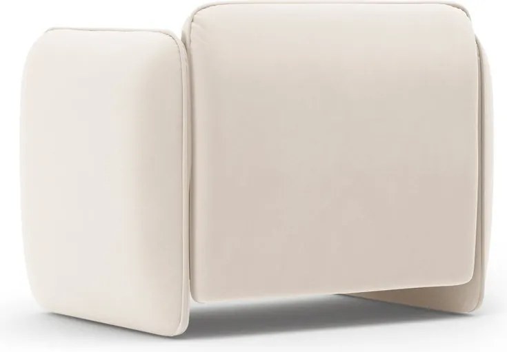 Krémovobiele zamatové kreslo Georgia – Micadoni