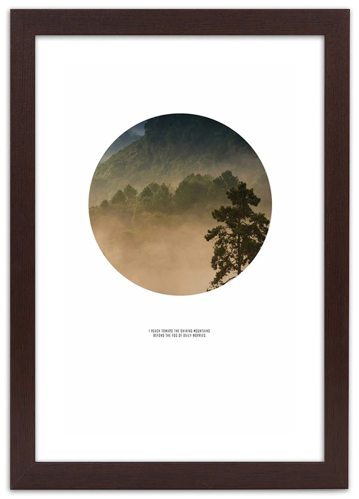 Gario Plagát Les v kruhu Farba rámu: Bez rámu, Rozmery: 70 x 100 cm