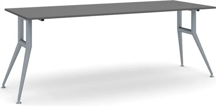 Rokovací kancelársky stôl WIDE, 220x80 cm, grafit