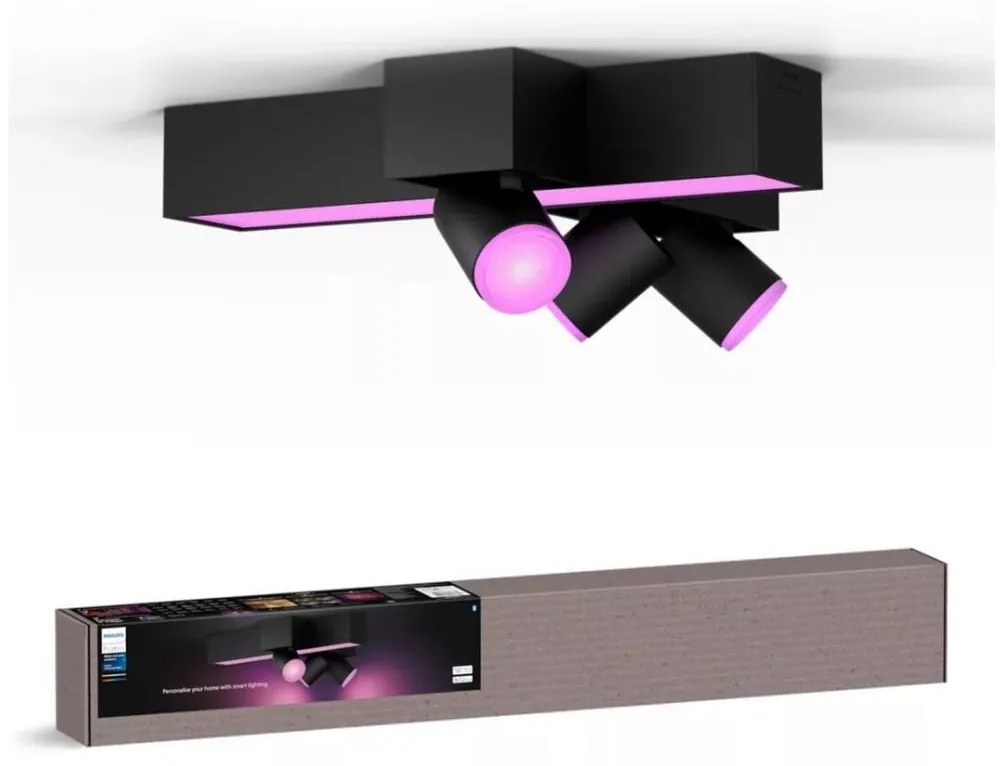 Philips-LED RGBW Stmievateľné bodové svietidlo Hue CENTRIS 3xGU10/4,2W + LED/11W