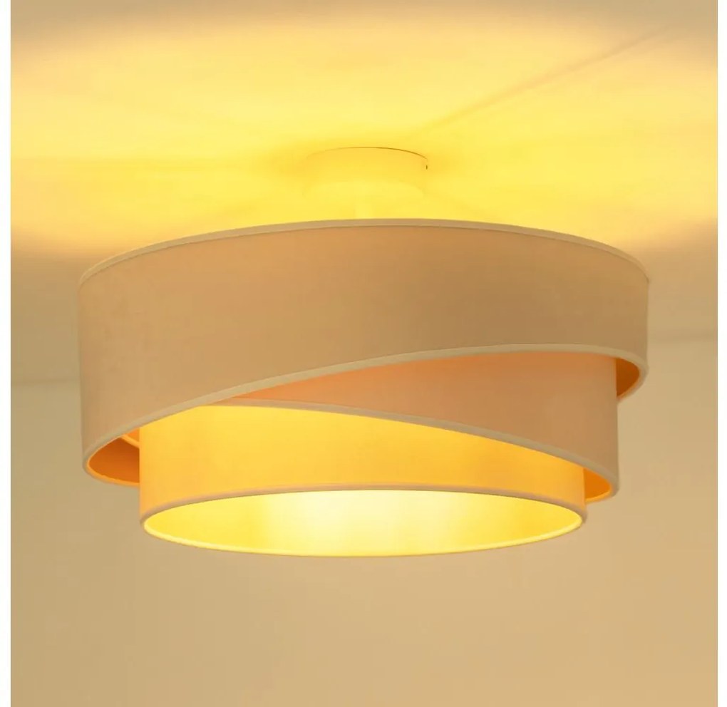 Duolla - Prisadený luster KOBO 1xE27/15W/230V pr. 45 cm krémová