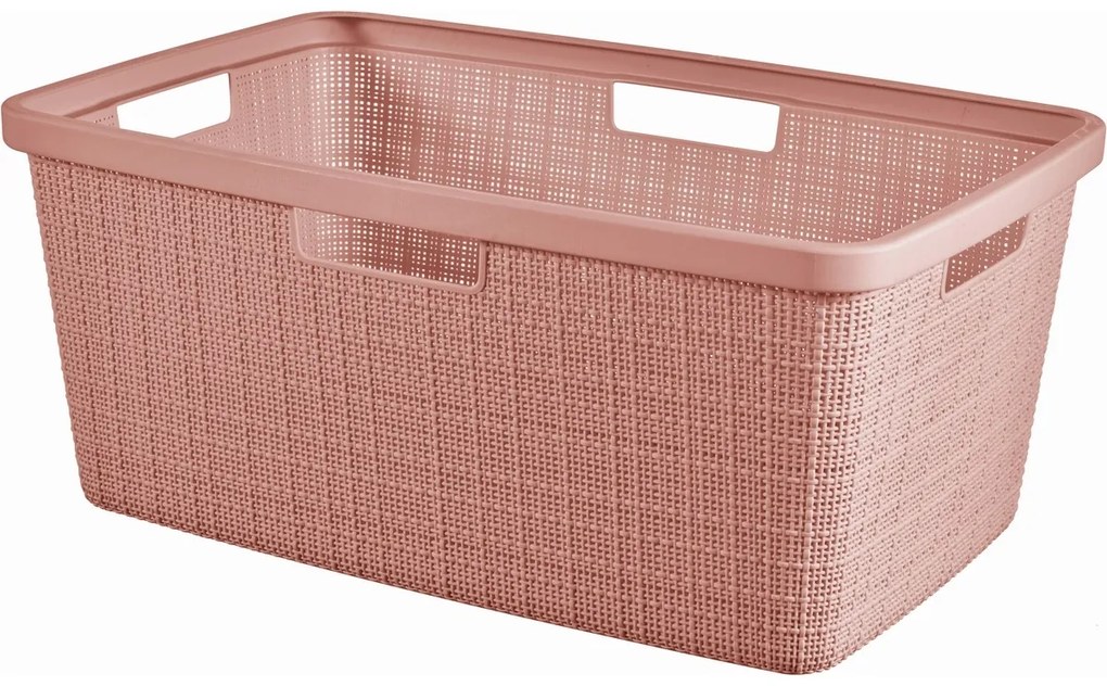 Curver Jute košík na bielizeň 46 l, ružový
