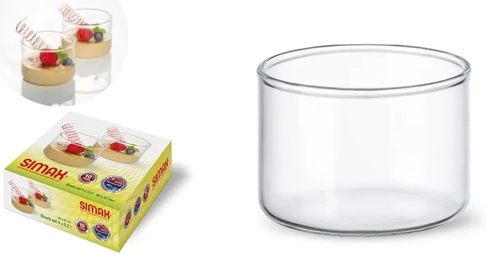 SIMAX SUFLET MISKA NA PREDJEDLO 7X5CM 4 KS