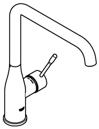 GROHE 30269DC0 - Drezová batéria ESSENCE 300 mm, z nehrdzavejúcej ocele