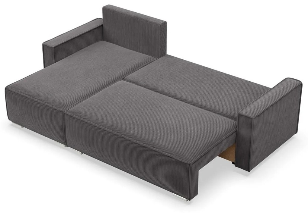 Rohová rozkladacia sedacia súprava LUCCA Sivá