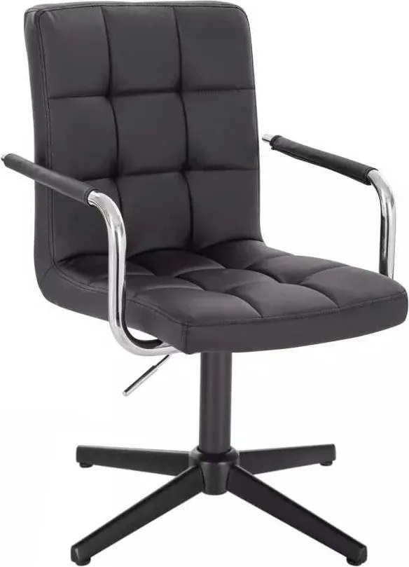 LuxuryForm DESIGN Stolička VERONA na čiernom kríži - čierna