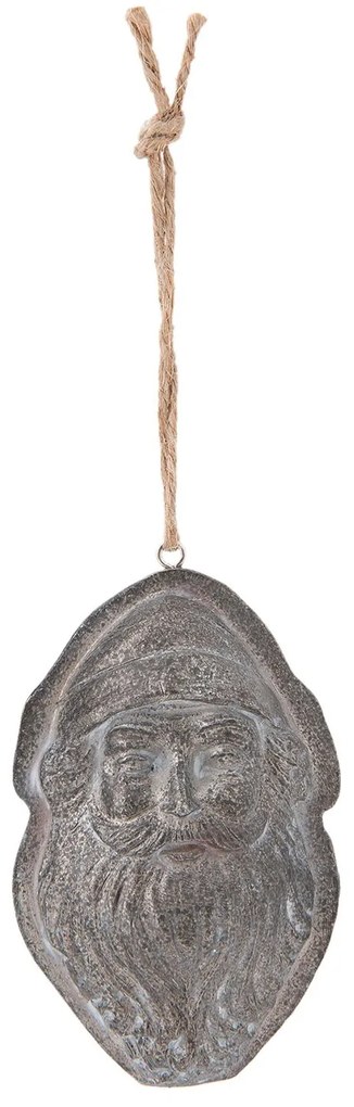 Šedá závesná dekorácia Santa - 6 * 4 * 9 cm