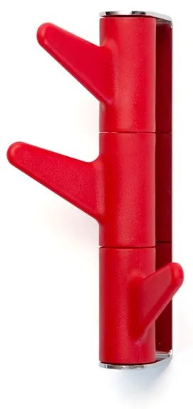 Vešiak na stenu Oka, 3 háčky / červený