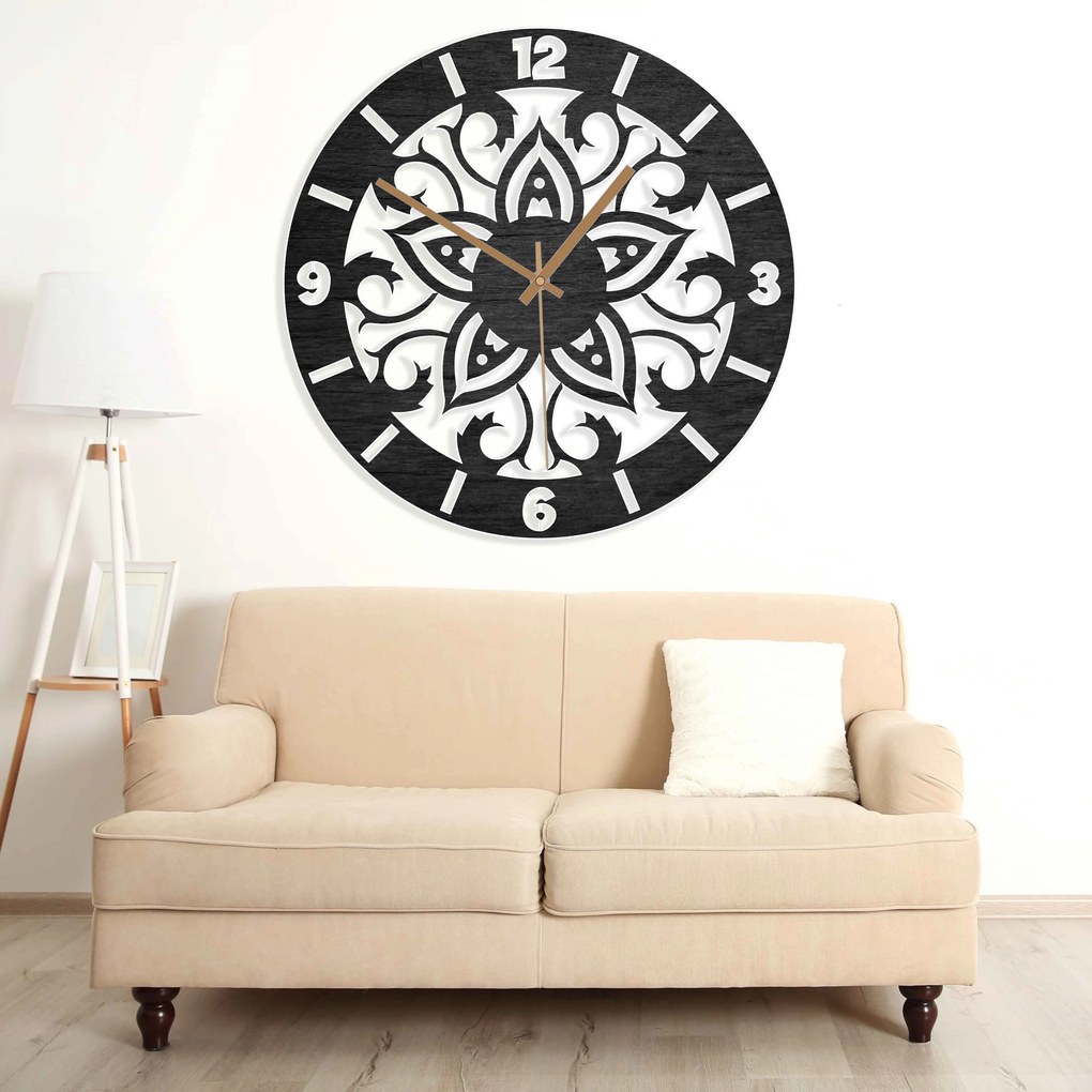 SENTOP | Drevené nástenné hodiny Mandala – Elegantný dizajn a tichý chod | SENTOP PR0441 analógové