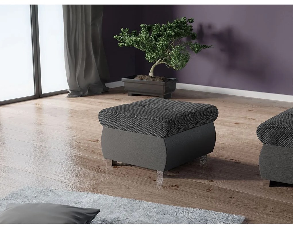 Taburetka Herkules malá, Dostupné poťahy: ekokoža Soft 017 (biela) + Magic velvet 2217