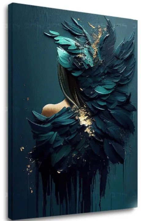 Moderné obrazy na plátne - Feminine Touch of Angelic Beauty 40x50 cm