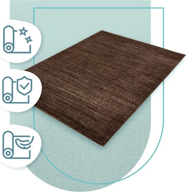 Koberec Sari T006A tmavohnedý