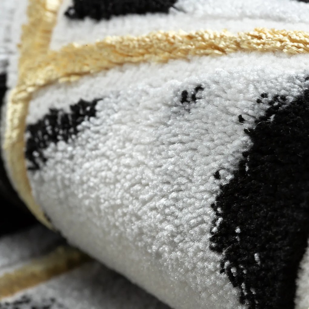 Kusový koberec Allure 1966 black/gold, 80x150, žltá, kancelária, Dywany Łuszczów