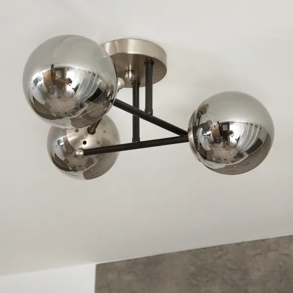 Brilagi - Prisadený luster MALIVA 3xE14/15W/230V matný chróm/dymová