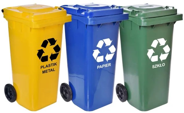 Sada odpadkových košov 120 l (3 ks)