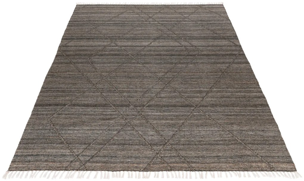 Ručne tkaný kusový koberec My Dakar 365 anthracite – na von aj na doma, 80x150, šedá, chodba / predsieň, Obsession