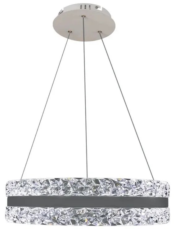 LED Stmievateľný luster na lanku LED/80W/230V 3000-6500K biela + diaľkové ovládanie