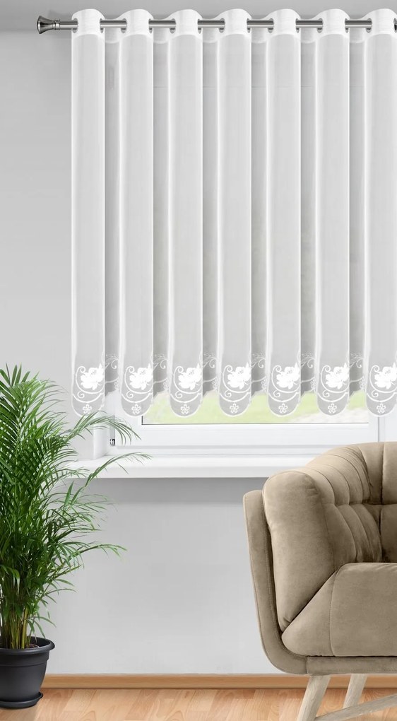 ZÁCLONA NA KRÚŽKOCH LETI 350X160 CM KVETY