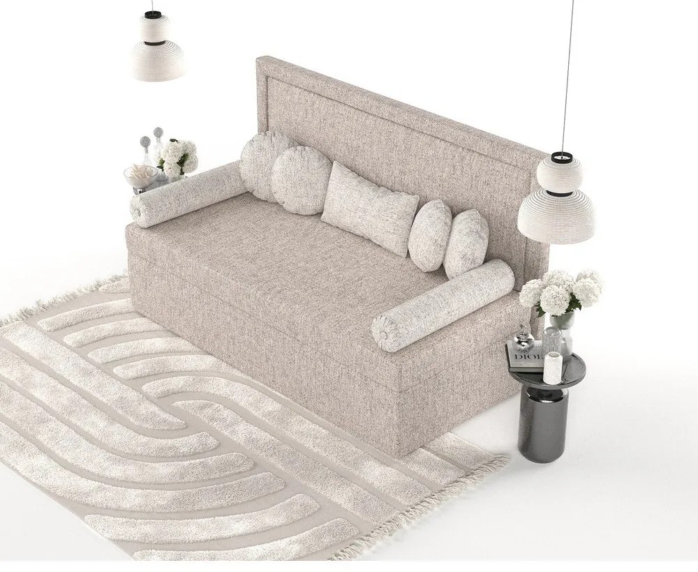 Svetlohnedá čalúnená jednolôžková posteľ 80x200 cm Scala – Maison de Rêve