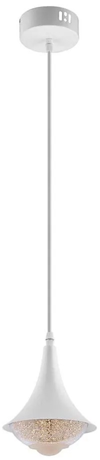 LED Luster na lanku LED/9W/230V pr. 14 cm biela