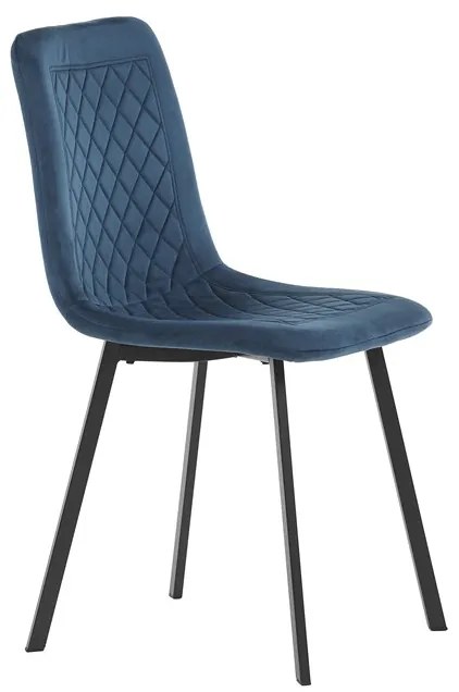 Autronic BONTEC Jedálenská stolička, modrá, zamatová látka, DCL-973 BLUE4 Farba: Modrá