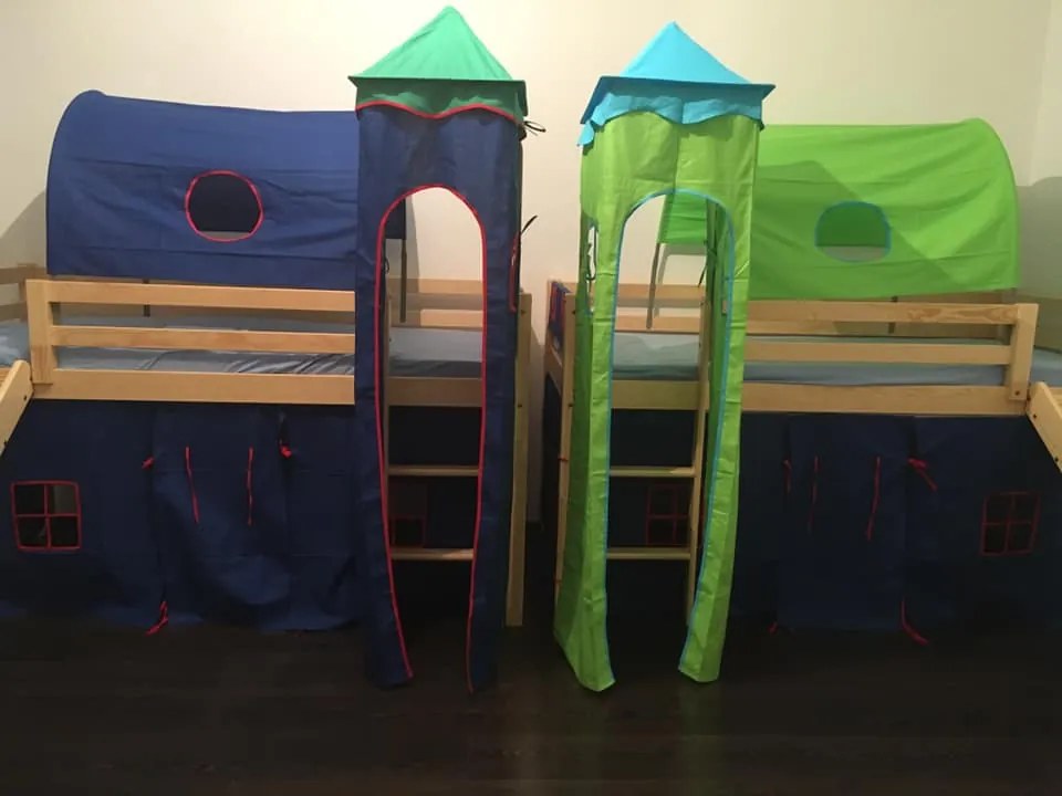 MG Vyvýšená detská posteľ SORO 90x200