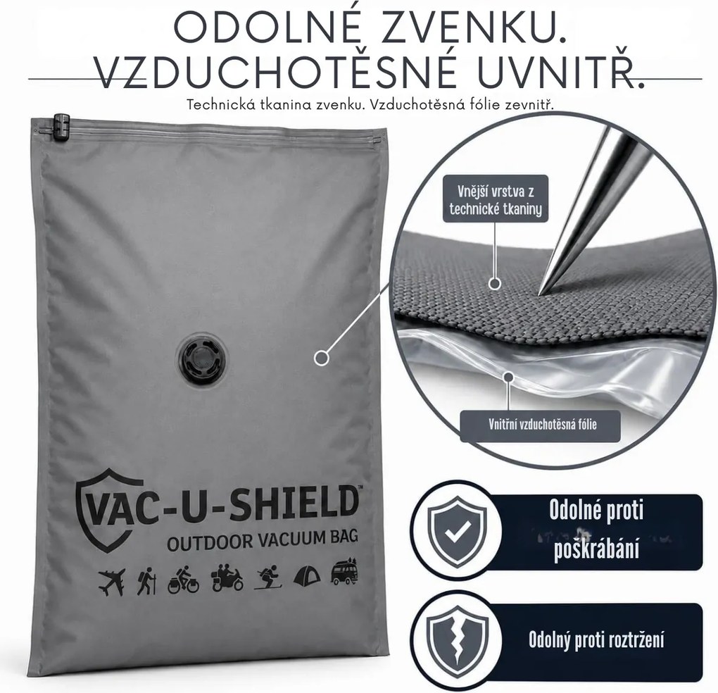 Lavatelli Sada 2 vákuových extra pevných vriec s rozmermi 56 x 40 cm VAC-U-SHIELD