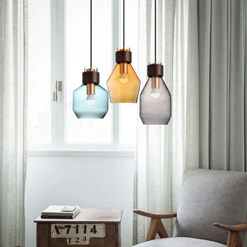 Toolight - Závesné svietidlo zo skla 1xE27 APP434-1CP, oranžová, OSW-00563