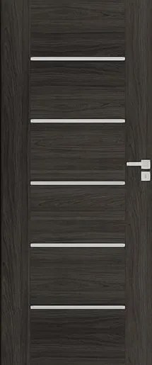 Bezfalcové Interiérové dvere Naturel AURA pravé 80 cm brest antracit AURAJA80PB