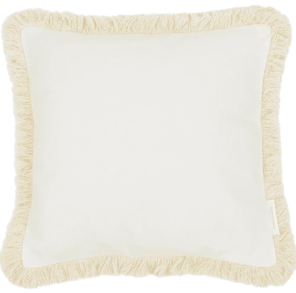 Boho čtvercový polštář s rámem vanilka+vanilka 40x40 cm