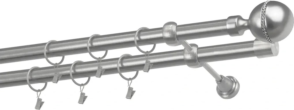 Garniže 25x25mm - dvojradové - KALISTO CRYSTAL - satin