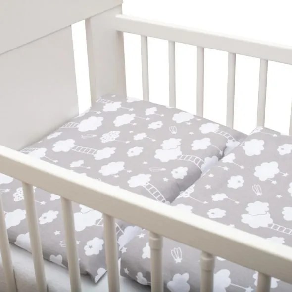 NEW BABY 2-dielne posteľné obliečky New Baby 90/120 cm Obláčik sivé